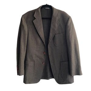 SAMUELSOHN J.P. TILFORD Button Front Blazer Jacket Sport Coat Brown 41
